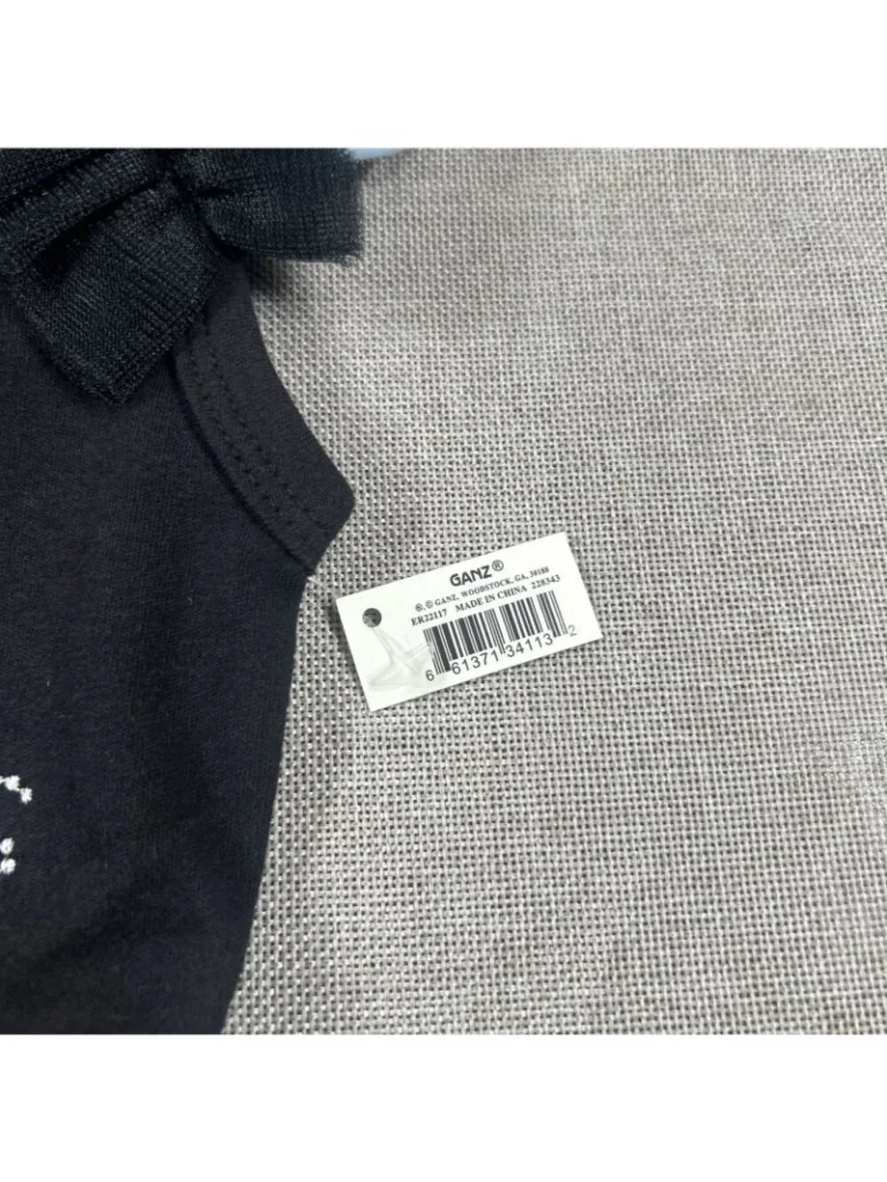 Baby Girl Bodysuit 1 pc Graphic Black Pink Bow Ruffle NWT Ella Jackson Sz 0-6 mo